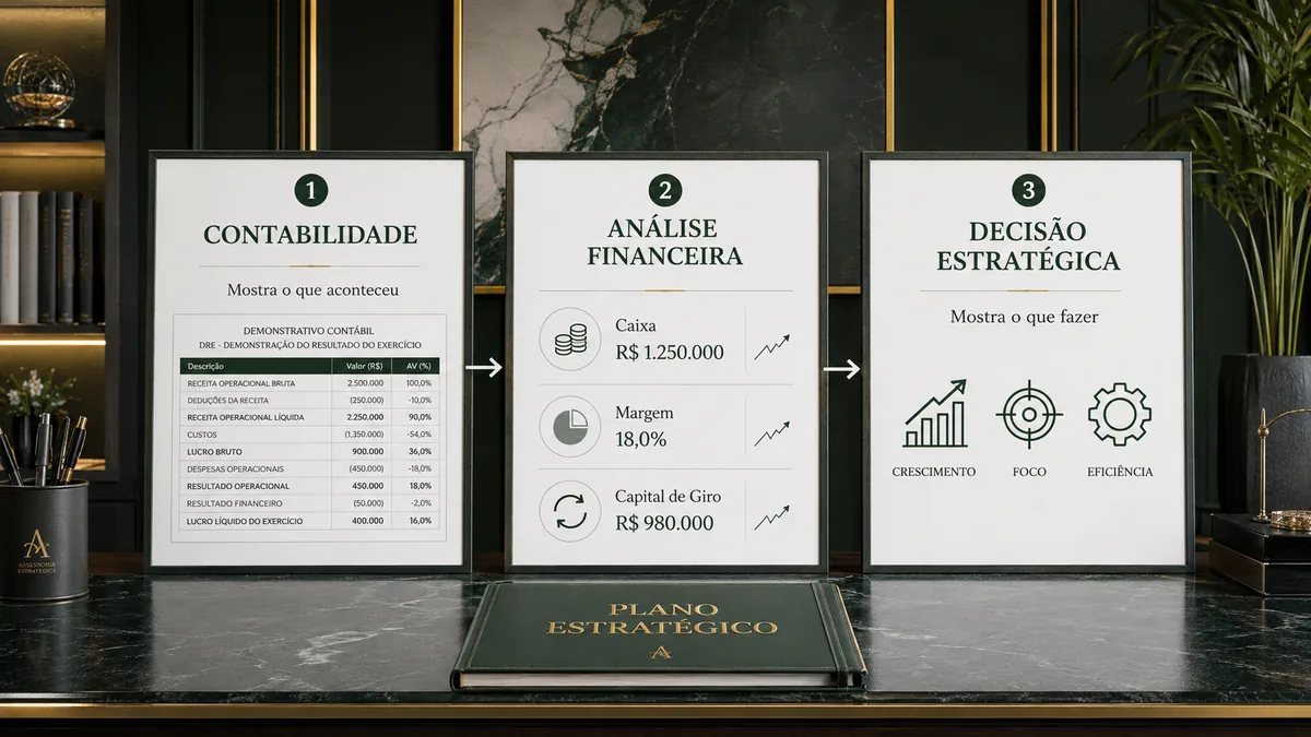 Contabilidade mostra o passado e a assessoria financeira projeta o futuro