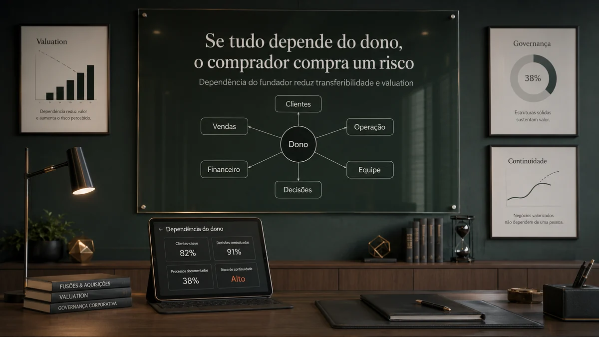 Empresa depende do dono e gera risco em M&A