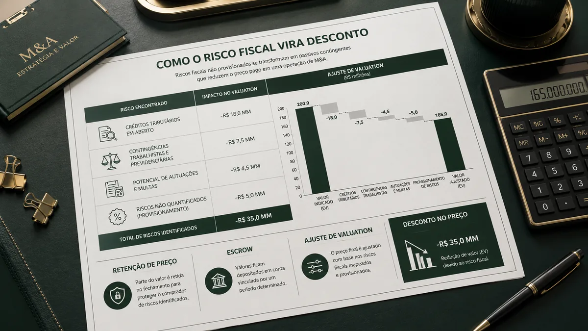 Como risco tributário vira desconto em M&A